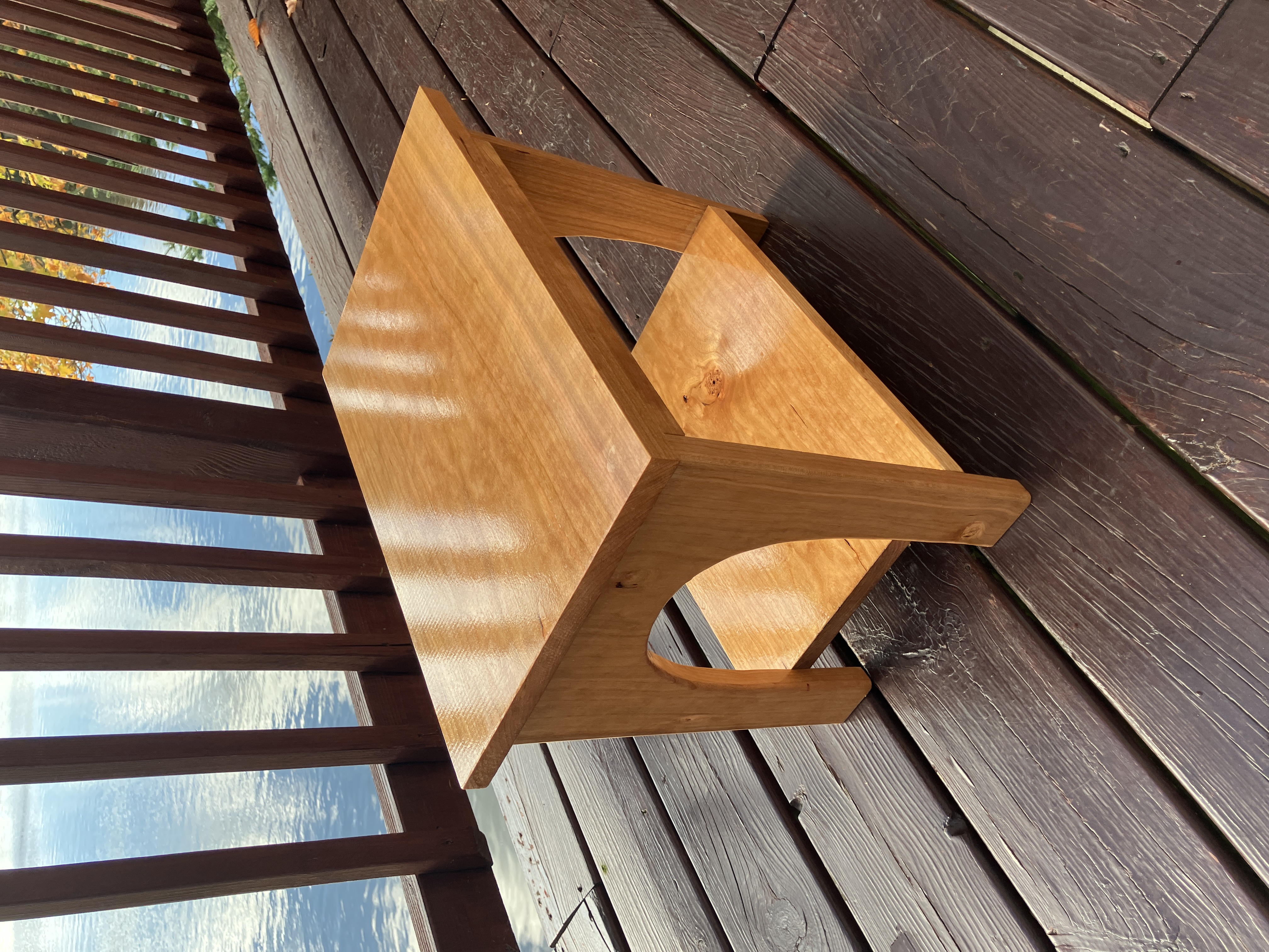 Cosmetic stand in outdoor setting