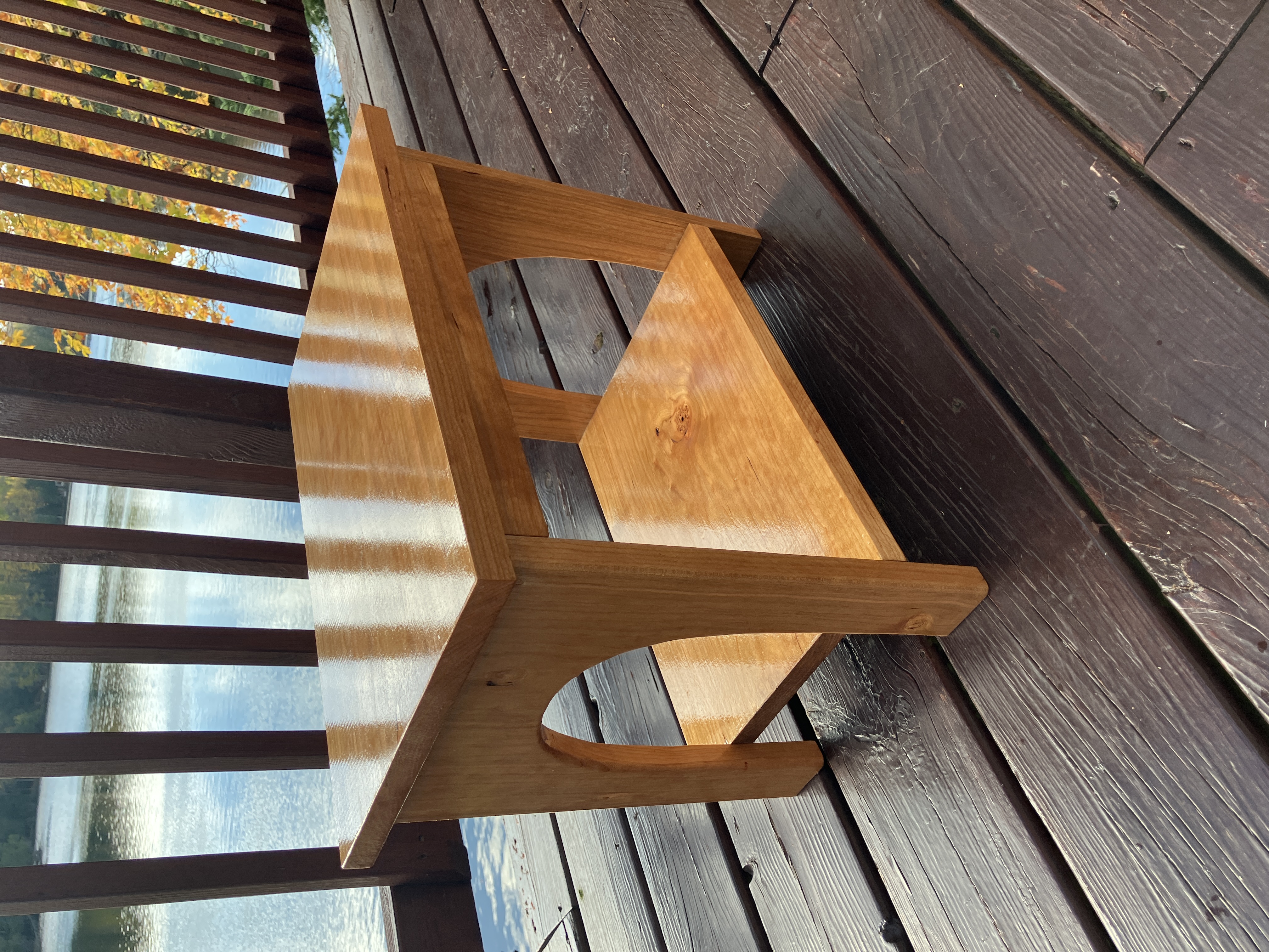 Another angle of cosmetic stand in outdoor setting