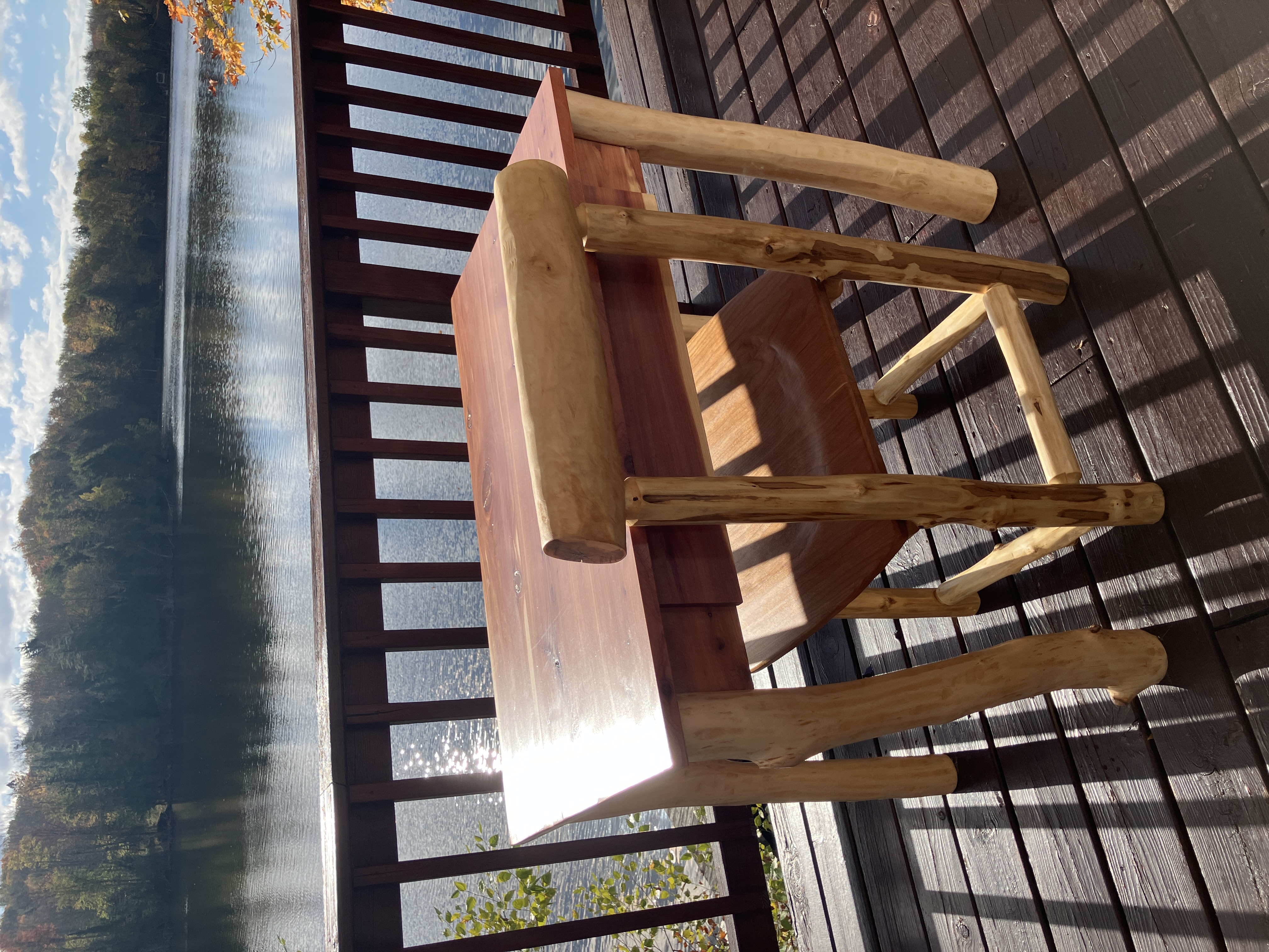 Desk with custom chair set in natural light