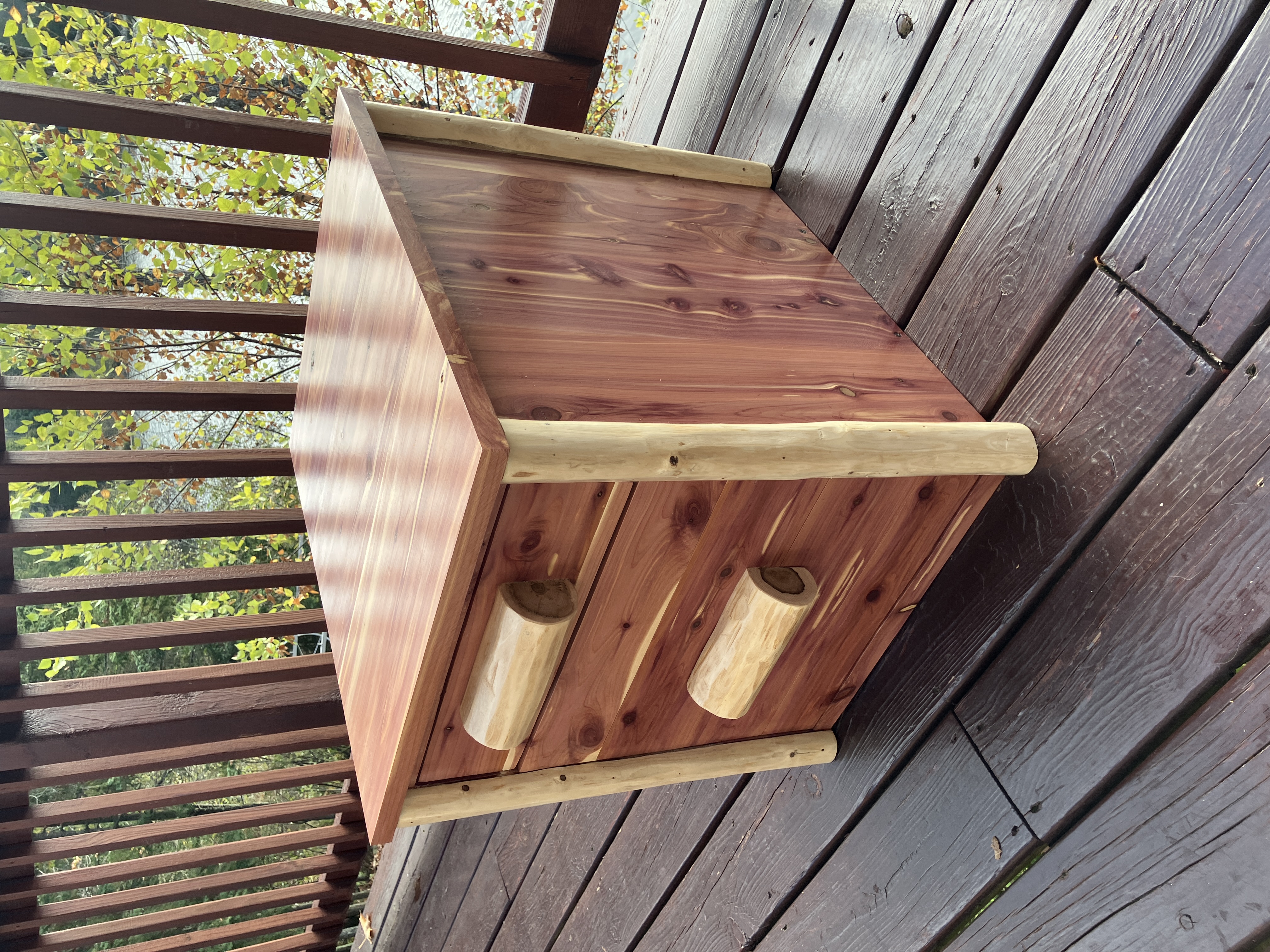 Printer table cabinet with drawers closed