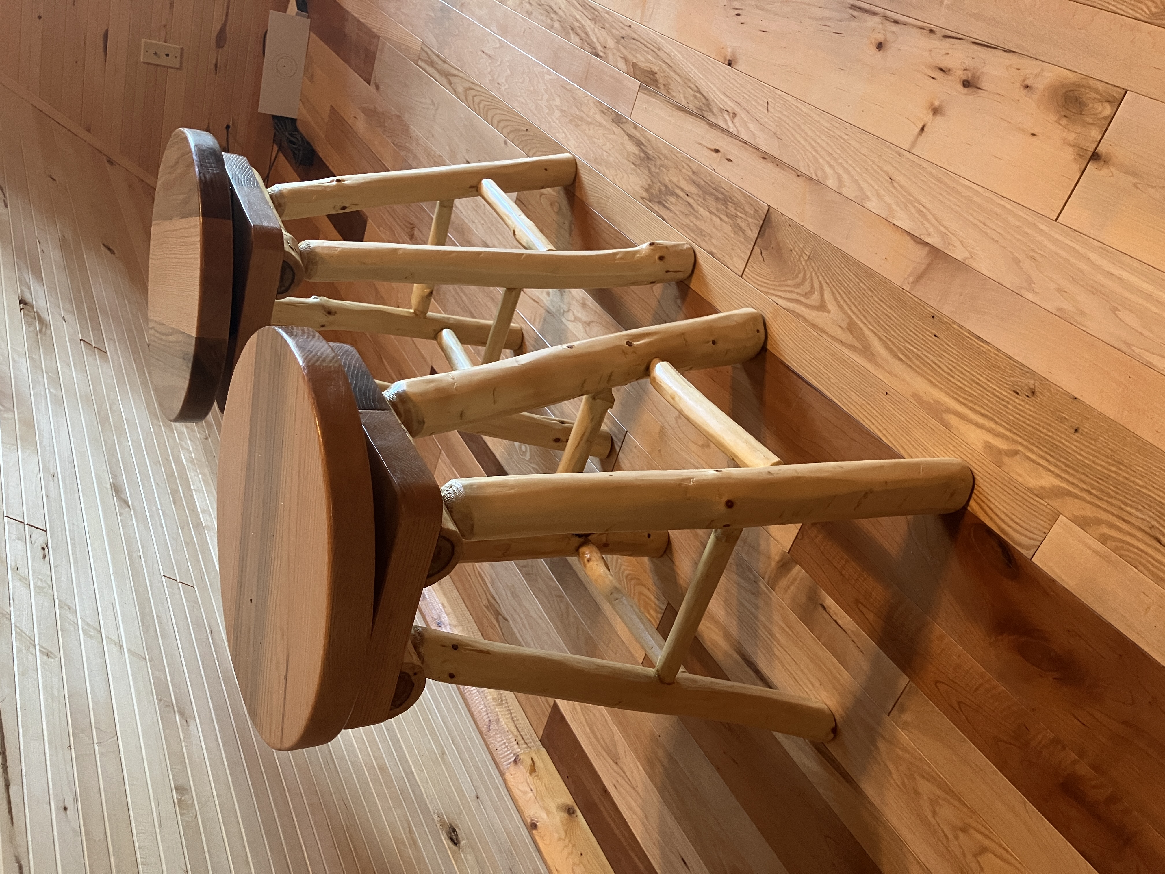 Side view within a cabin setting