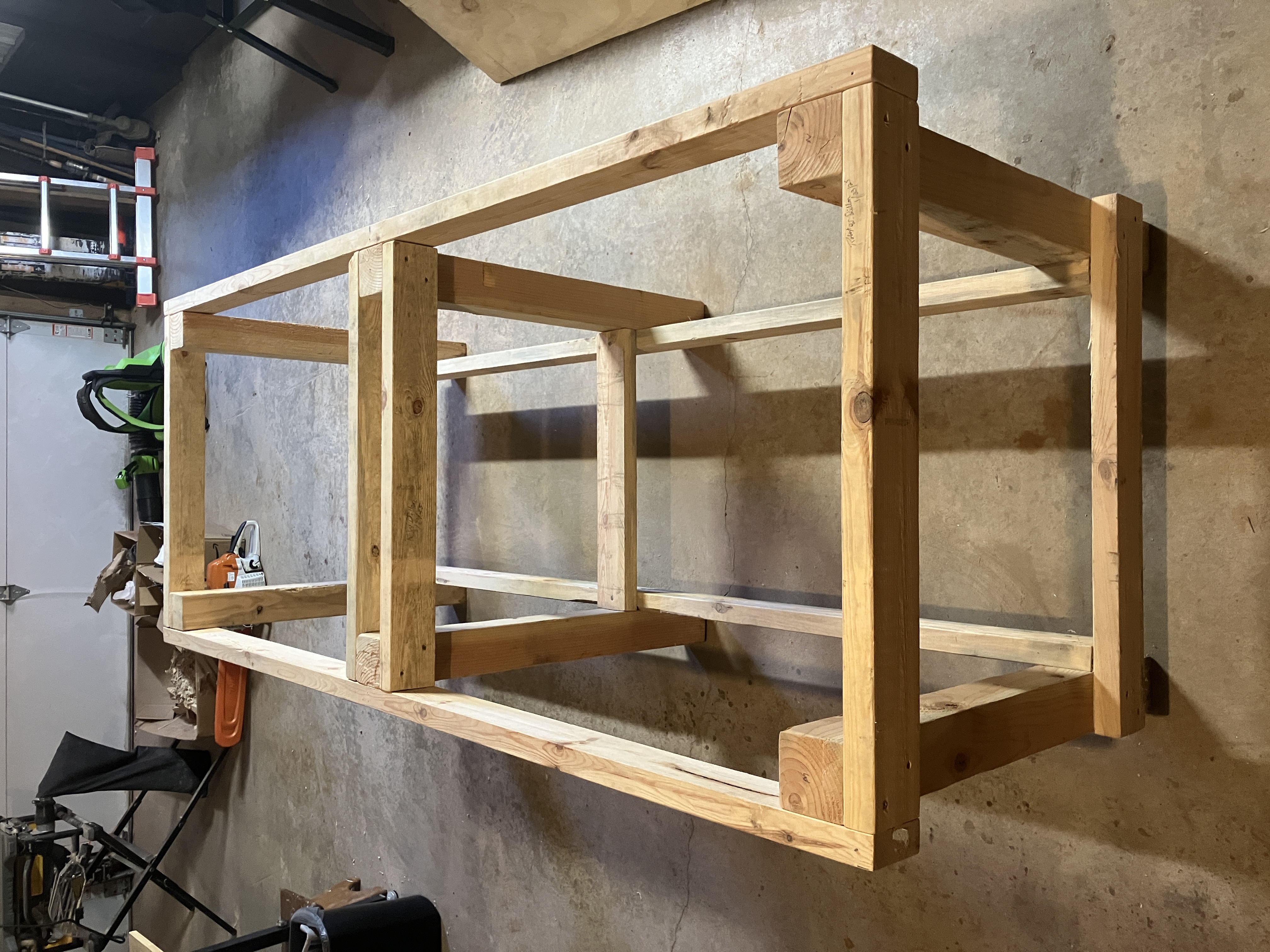 Long view of workbench table